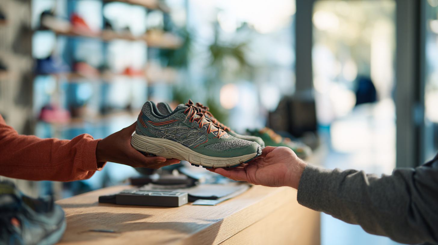Inside a modern sporting goods store with take-back programme
